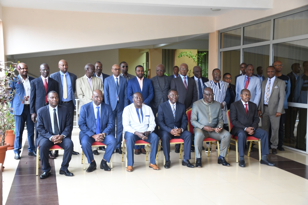 A group photo of delegates during the first ordinary general assembly for the Audiovisual and Communication Regulators of Central African States, in Kigali on August 16. / Photo: Courtesy