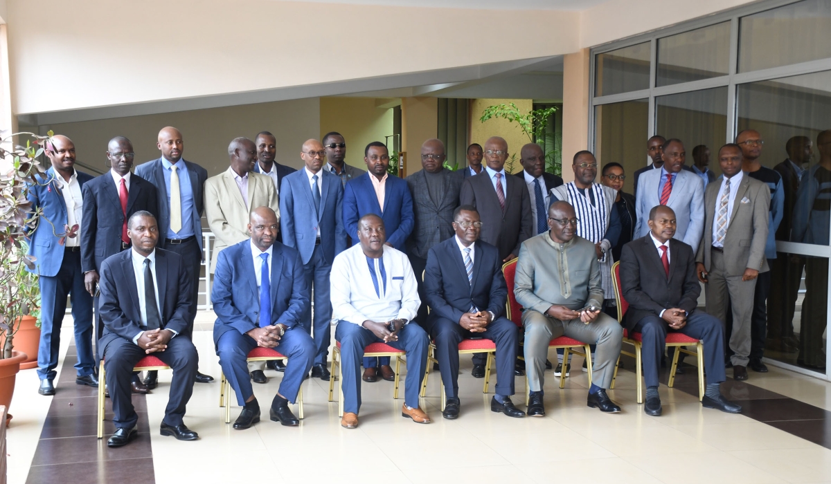 A group photo of delegates during the first ordinary general assembly for the Audiovisual and Communication Regulators of Central African States, in Kigali on August 16. / Photo: Courtesy