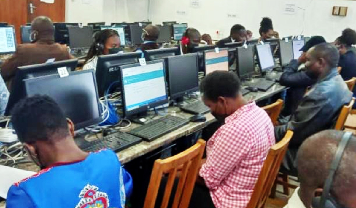 Zimbabwean teachers during the examination in Harare on Wednesday, August 17. The recruitment of teachers from Zimbabwe comes after the two countries signed an agreement early this year. / Courtesy