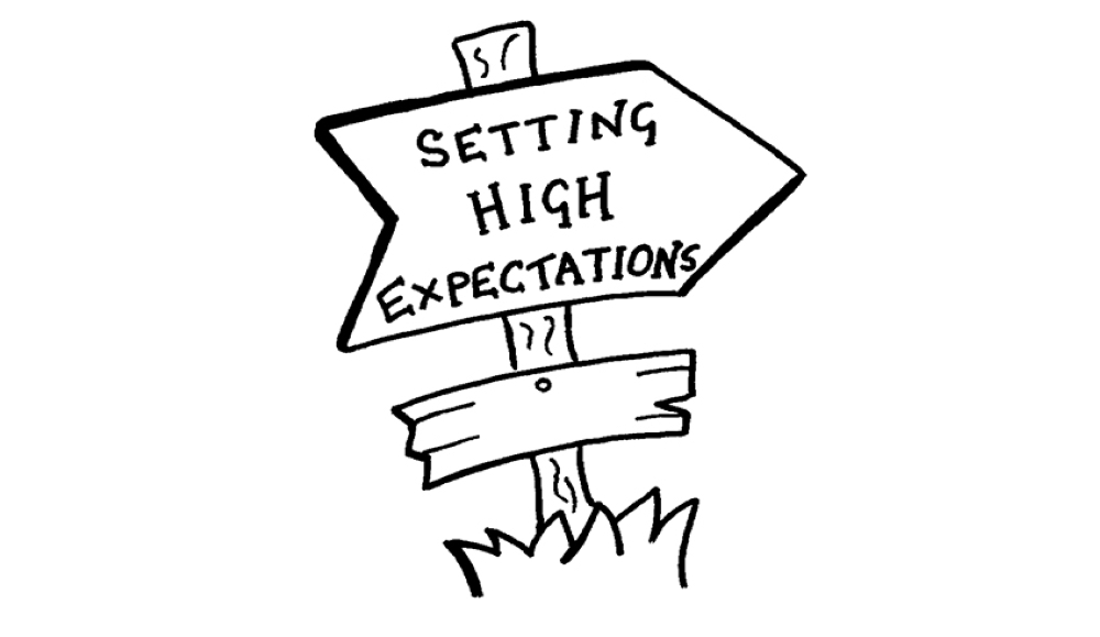 Expectations include what we expect from others and what we expect from ourselves. Net illustration