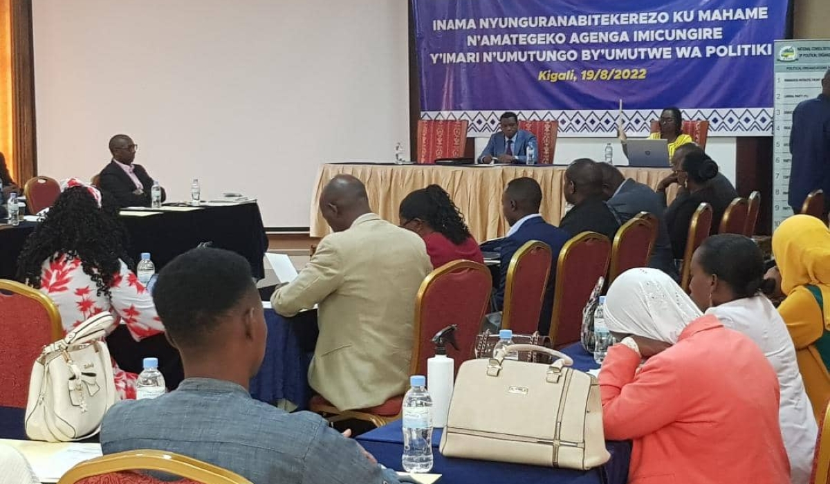 Members of National Consultative Forum of Political Organisations during the meeting on August 19. / Courtesy