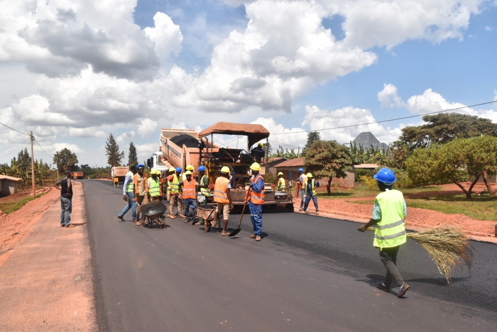 Construction site of the Rusumo-Kayonza Road Improvement Project. The project is the road between the Rusumo Border with Tanzania  and Regional city of Kayonza of 92km for pavement and ancillary facilities such as a cross border market. (Photo: JICA)