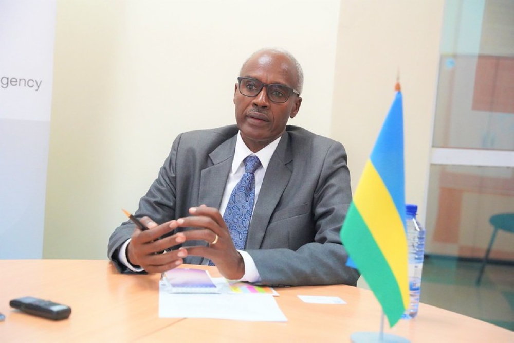 Prof. Charles Murigande, former Ambassador of Rwanda to Japan during the interview. (Photo: Craish Bahizi)