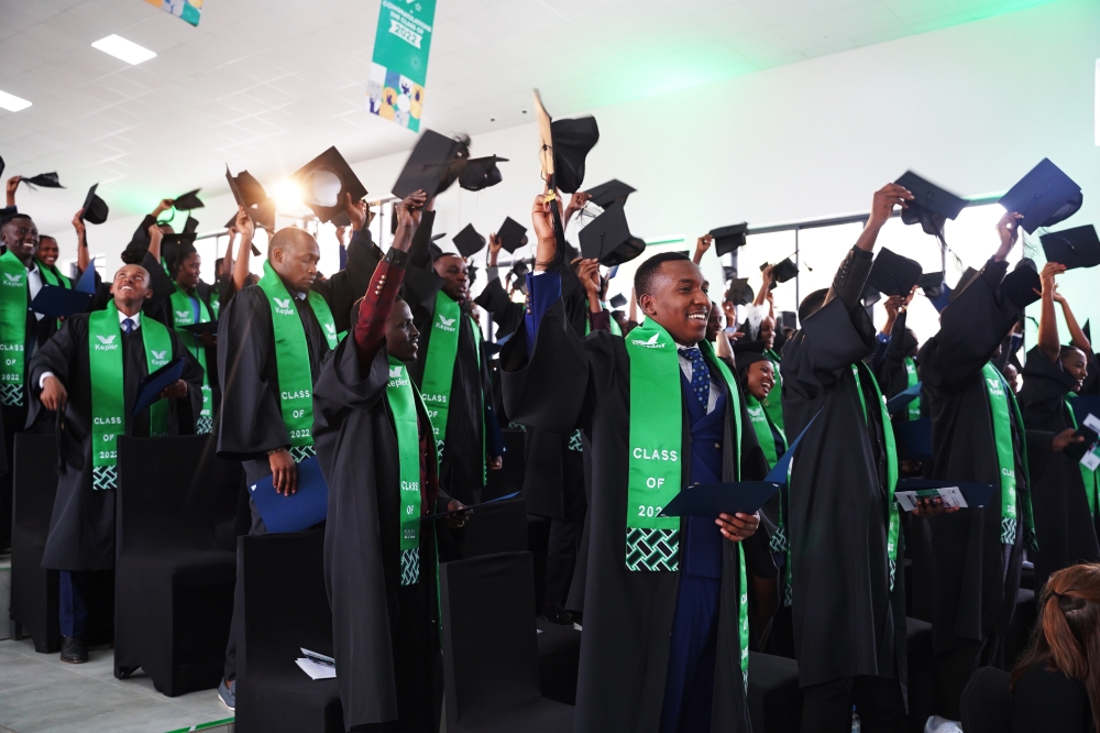 Graduates celebrate their achievement.
