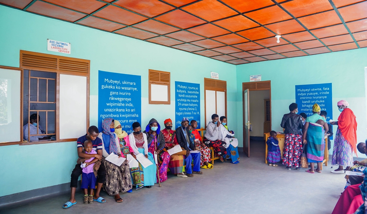 Patients wait for medical services at a health post in Nyamagabe District. / Photo: Dan Nsengiyumva