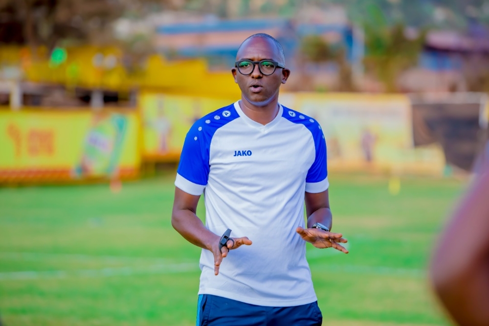 Rayon Sports coach Christian Francis Haringingo during a trainig session.He has promised to end the club’s three-year trophy drought by guiding the team to this season league title. Courtesy