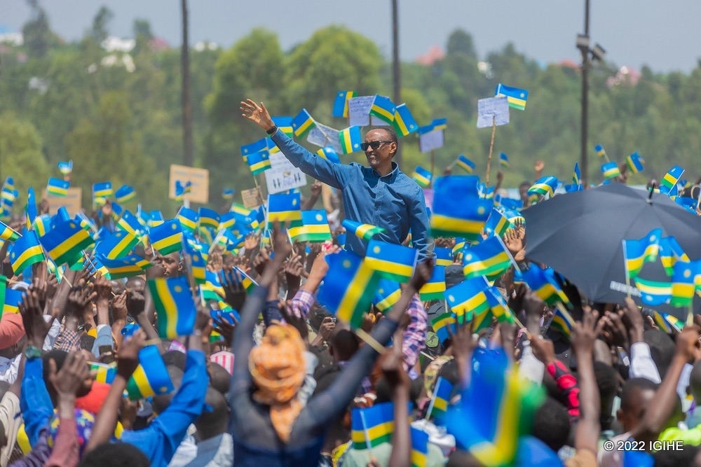 President Kagame in Ruhango District. / Photo: Igihe