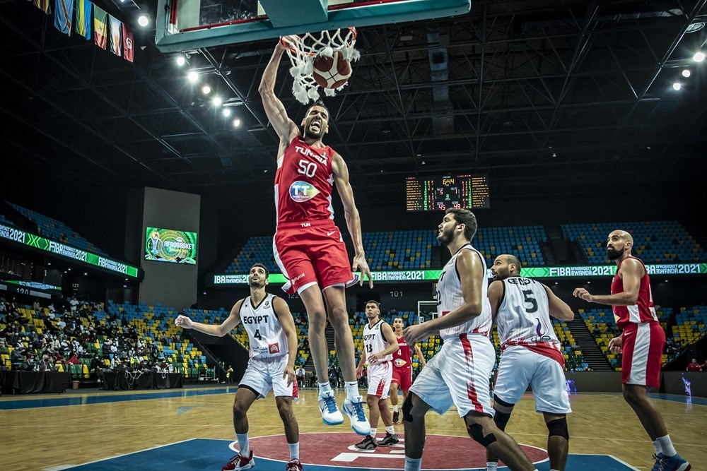 A Tunisian player ducks a shot when the two sides met last year. The two North African giants meet again in the FIBA World Cup Qualifiers on Friday. Photo: Courtesy.