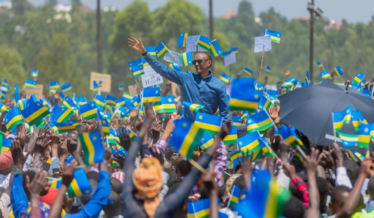 President Kagame in Ruhango District. / Photo: Igihe