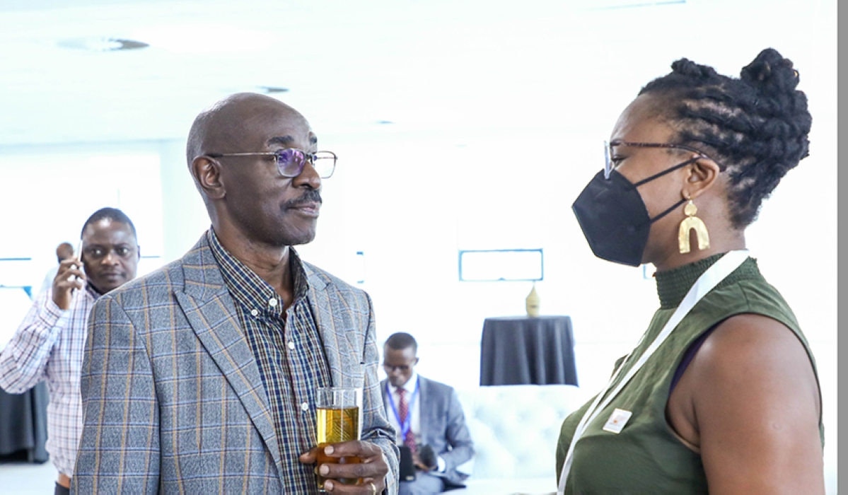 Guest interacting during the  official launch of African wildlife foundation in Kigali. Professional progression and opportunities are driven by the relationships one builds. Photo: Dan Nsengiyumva.