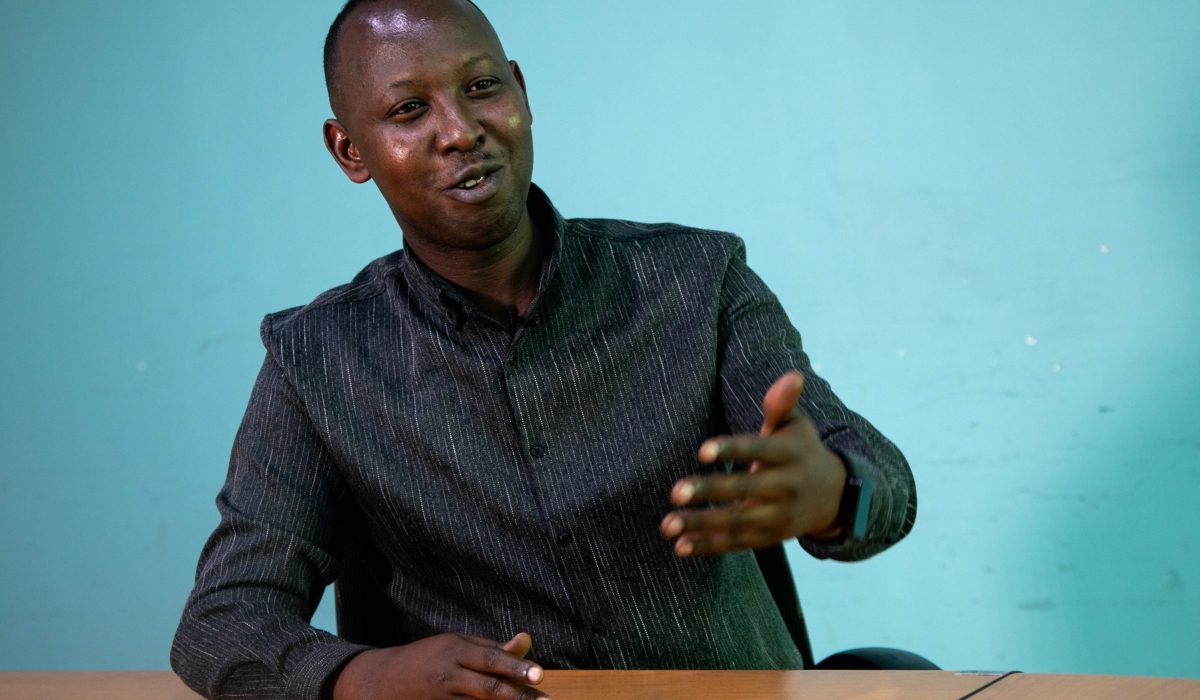 Gatera during the interview. / Photos: Willy Mucyo