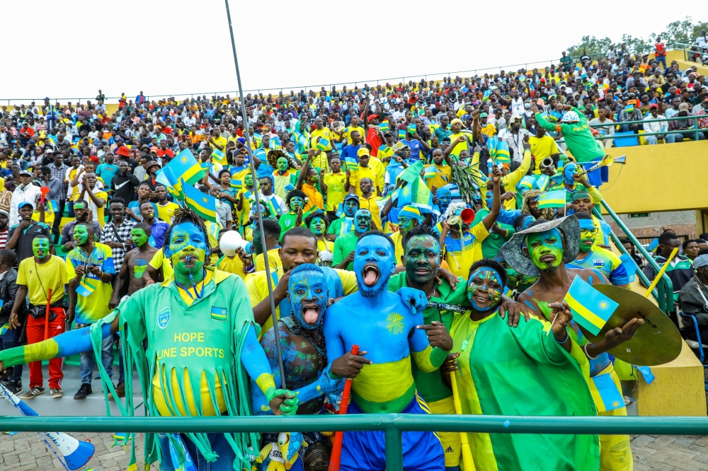 Amavubi supporters in a group photo before the second leg match between Rwanda and Ethiopia at Huye Stadium on Saturday ,September 3. All Photos by Dan Nsengiyumva