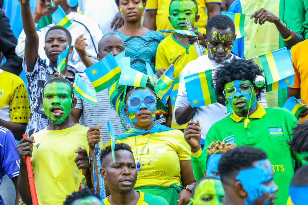 Amavubi supporters look so disappointed after the team failed to win the game 