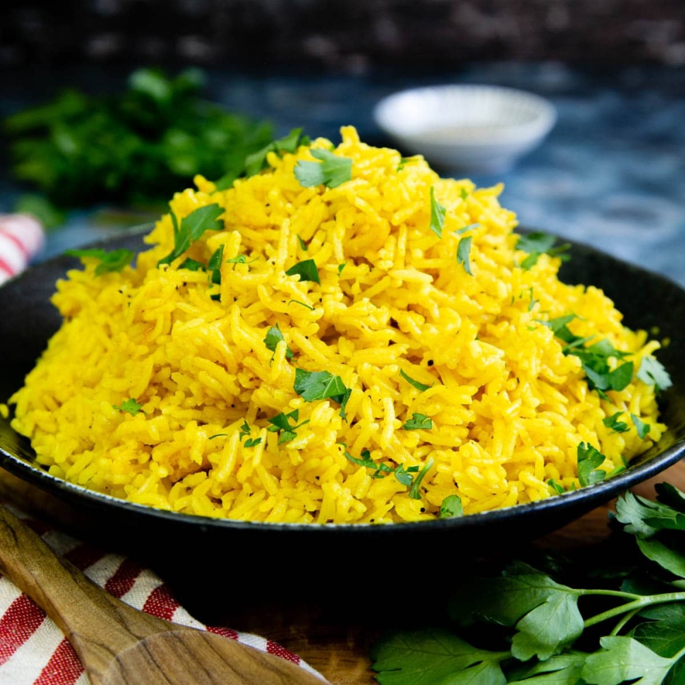 Tumeric rice. Turmeric contains bioactive compounds with medicinal properties. Net photo