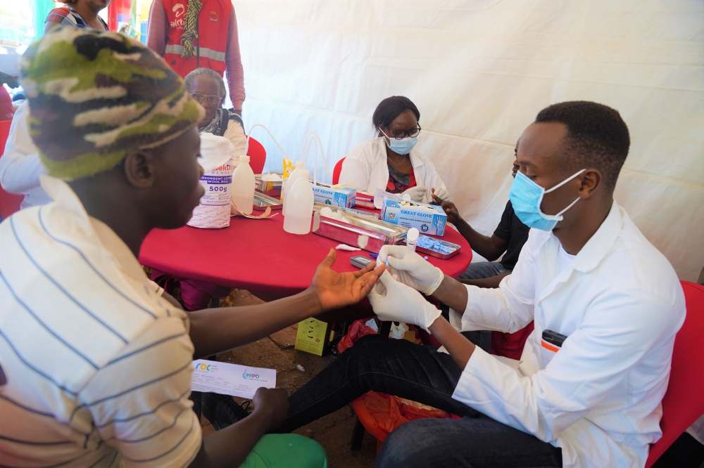 Residents undergo a screening for Non-Communicable Diseases in Kigali. Photo: Craish Bahizi.
