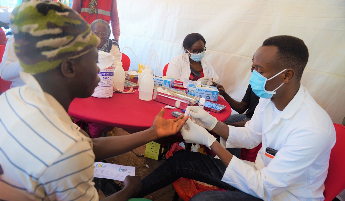 Residents undergo a screening for Non-Communicable Diseases in Kigali. Photo: Craish Bahizi.