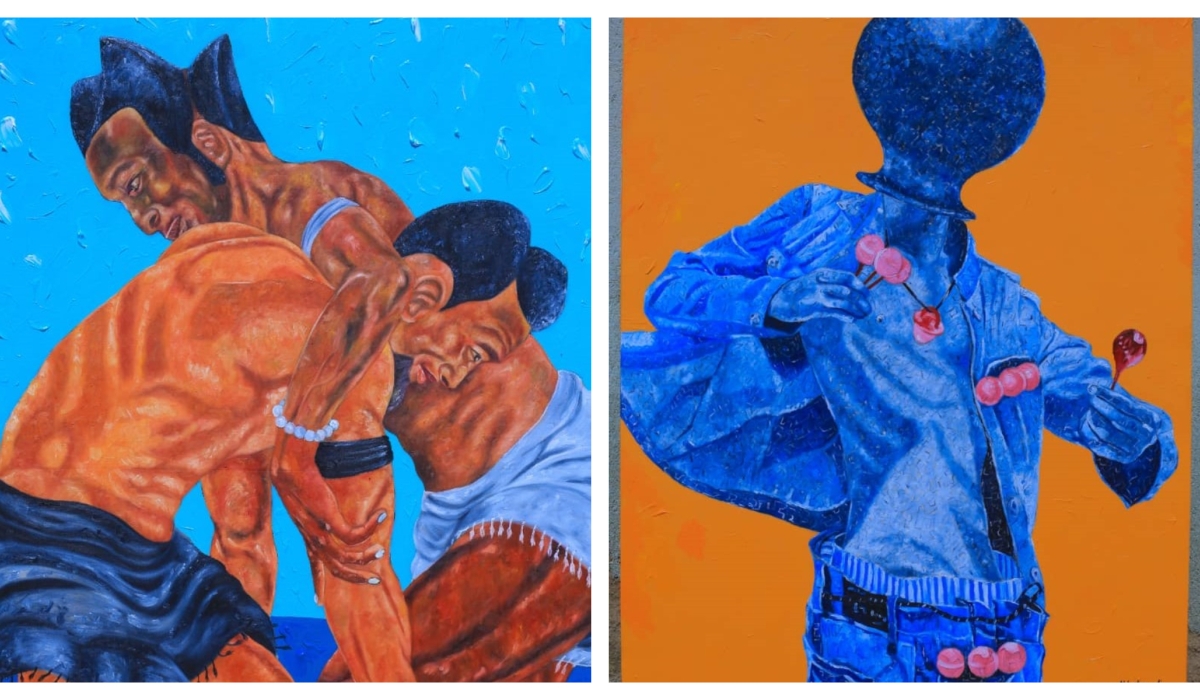  I Trust You (L) and The Broke Dreame (R) artworks by Derrick Ndushabandi.