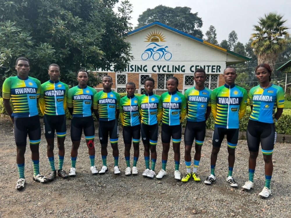 Team Rwanda riders who start the training camp in Musanze District ahead of UCI Road World Champs 2022 slated to start on September 18. Photo: Courtesy.