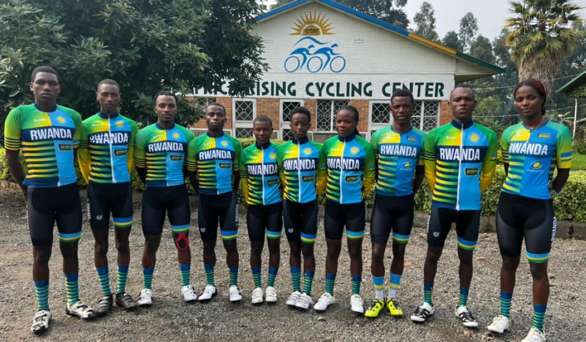 Team Rwanda riders who start the training camp in Musanze District ahead of UCI Road World Champs 2022 slated to start on September 18. Photo: Courtesy.