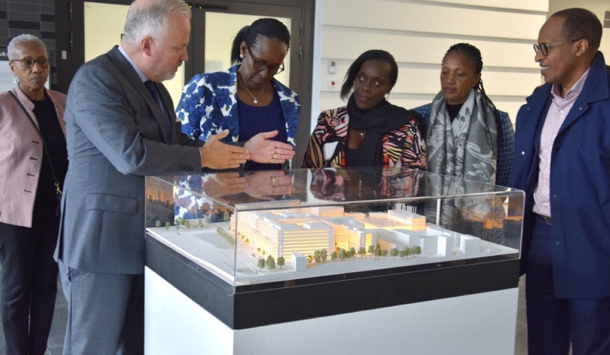First Lady Jeannette Kagame flanked by Rwanda&#039;s Envoy in Sweden Dr Diane Gashumba  during a guided tour of the Play Therapy Pediatric Department of Karolinska University Hospital  IN Sweden, on Wednesday, September 14.  During her three-day visit to Stockholm, Jeannette Kagame is expected to attend various events and activities. Courtesy