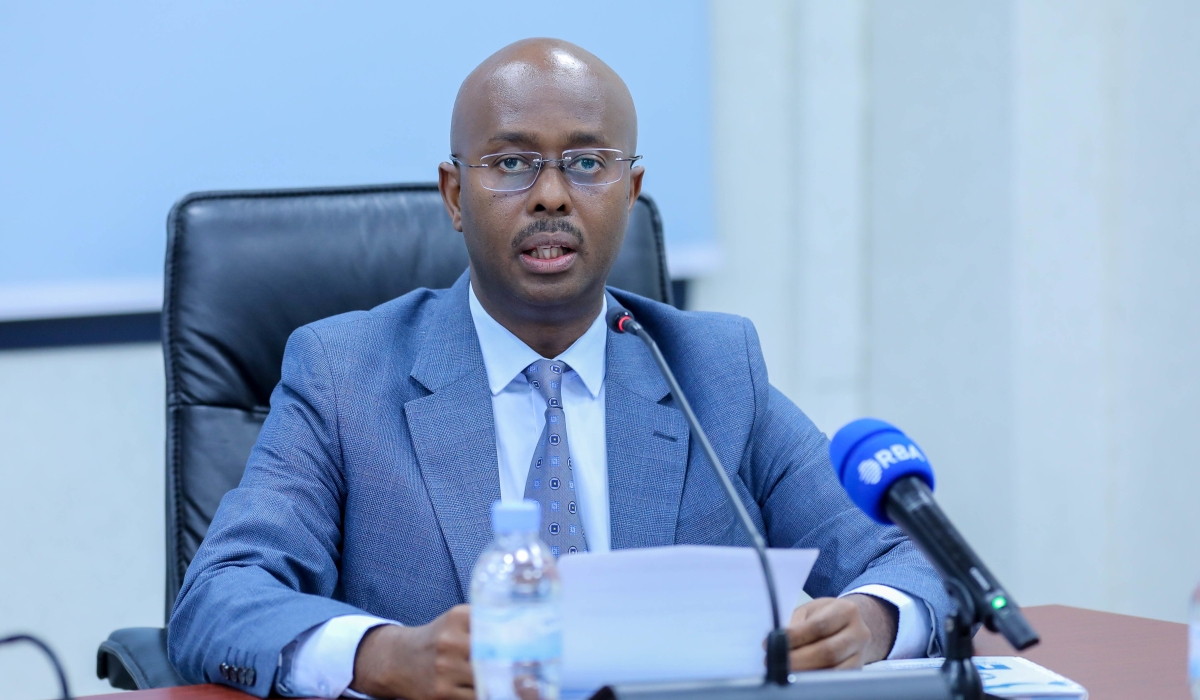 Yusuf Murangwa, the Director General of NISR while presenting the figures at the Ministry of Finance and Economic Planning on Thursday, September 15. Dan Nsengiyumva