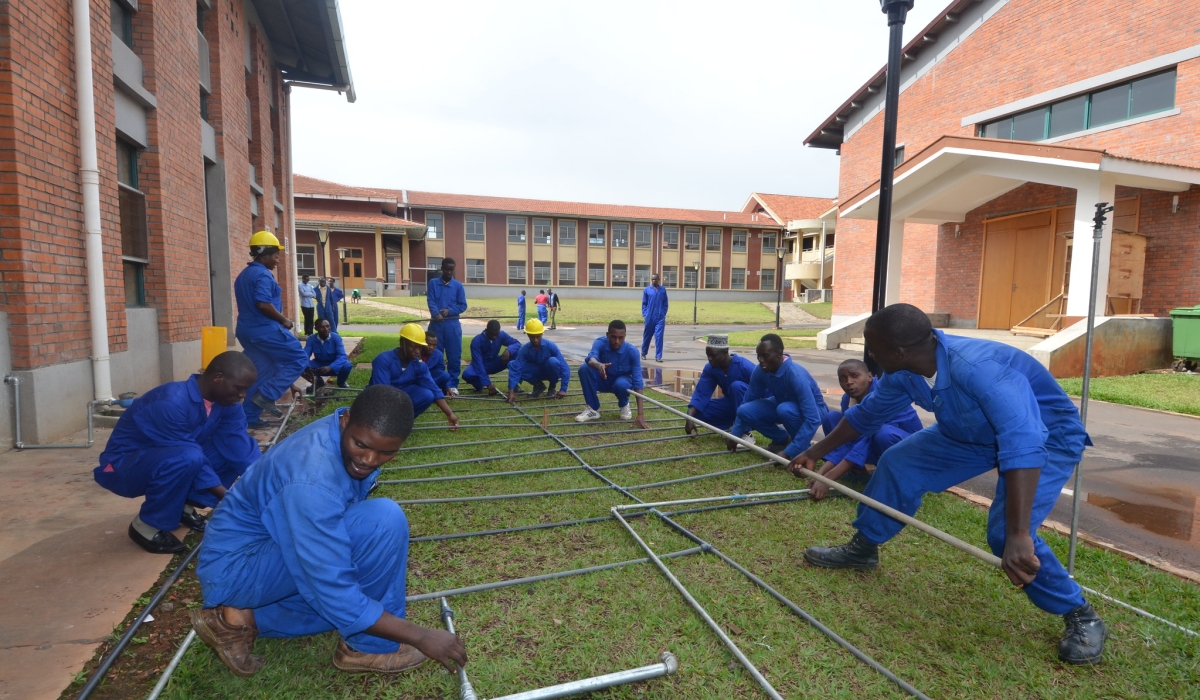 Students during a plumbing exercise at Musanze Polytechnique.Rwanda TVET Board (RTB) has revised the academic programmes TVET, to make them up to to date with dictates of the job market.Sam Ngendahimana
