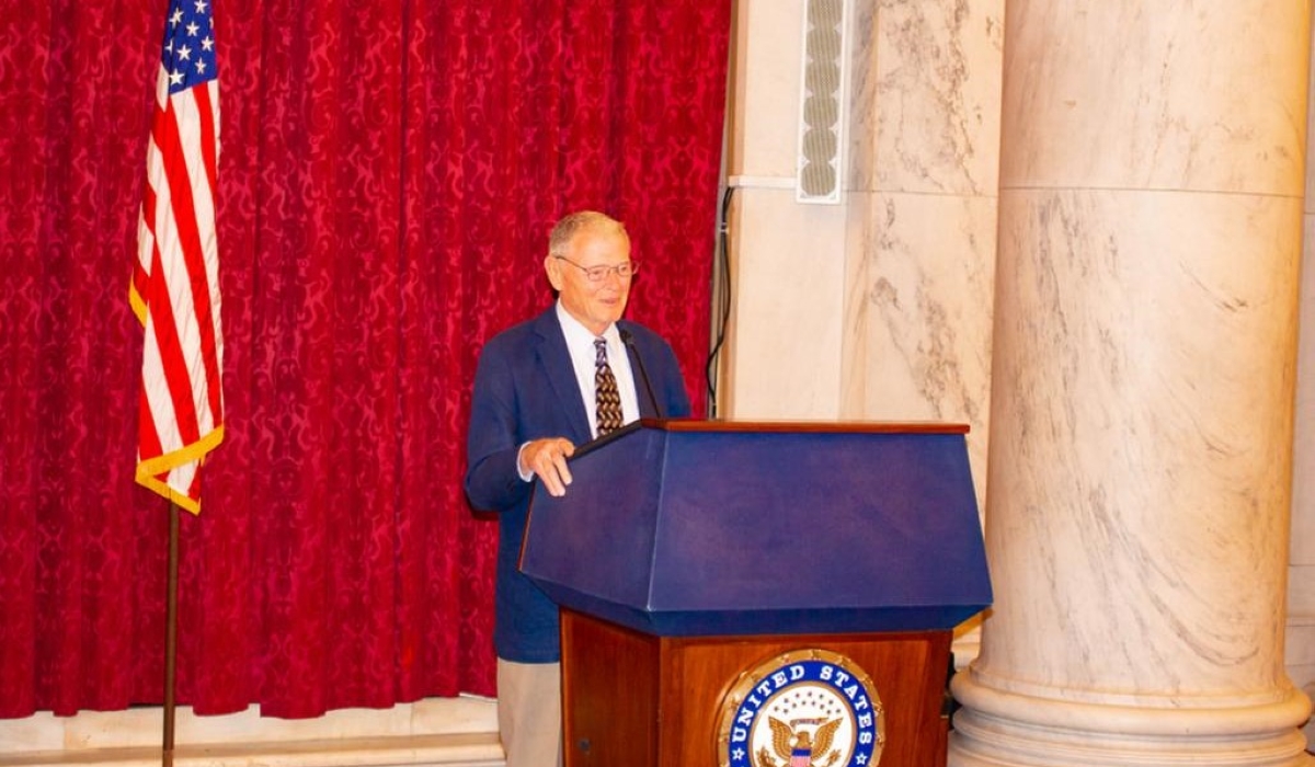 Jim Inhofe, a retiring United States of America senator, delivers remarks during a breakfast at the U.S Capitol in appreciation of his career On Thursday, September 15. / Courtesy