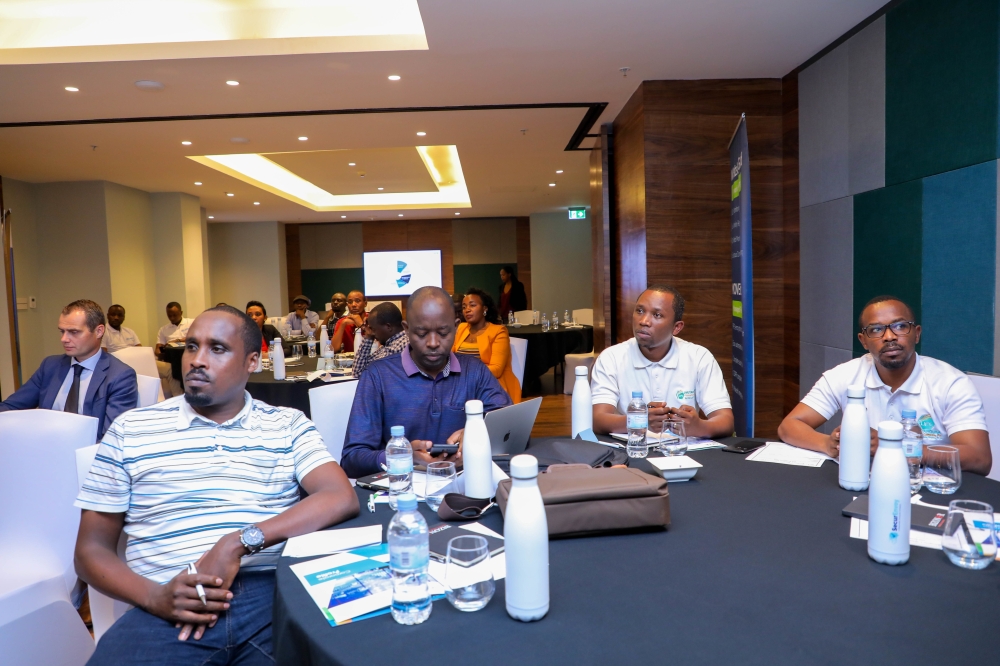 Some of the representatives of  customers during the meeting on Friday, September 16. Bizoneer provides cyber security services to parastatal entities such as RDB, RURA, Bank of Kigali among others. / All photos: Dan Nsengiyumva