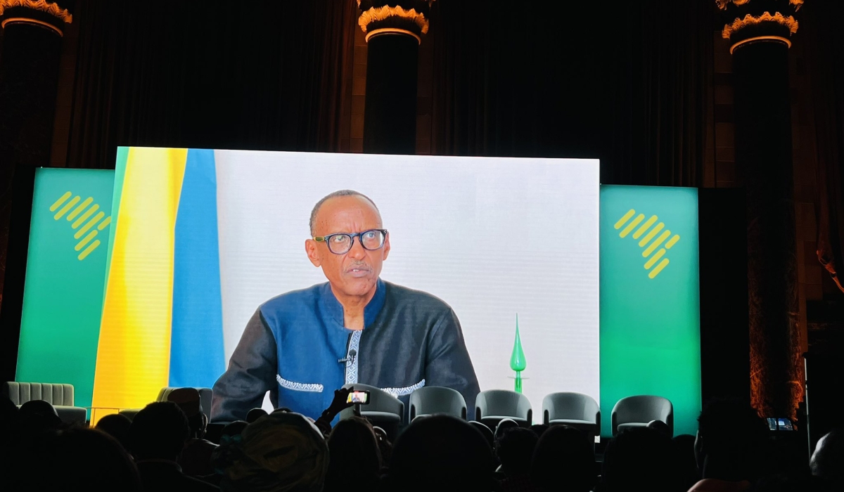 President Kagame speaks at the Global Africa Business Initiative on September 18. / Photo: Courtesy