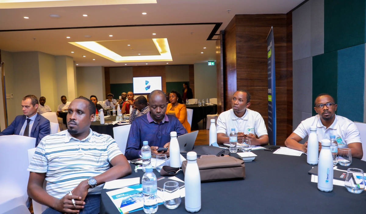 Some of the representatives of  customers during the meeting on Friday, September 16. Bizoneer provides cyber security services to parastatal entities such as RDB, RURA, Bank of Kigali among others. / All photos: Dan Nsengiyumva