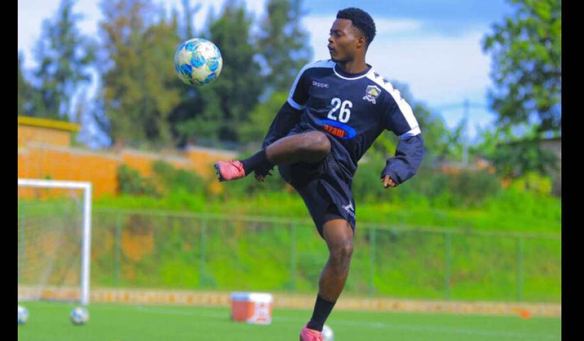 APR FC forward Anicet Ishimwe during a recent training session. He is one of the best young players in the Rwandan league and will be key in the U-23 team when they take on Libya.. Photo: Courtesy.
