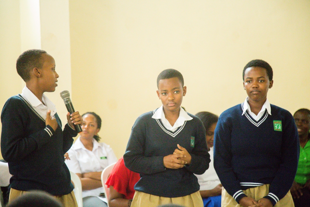 Lycée de Kigali students during a meeting with school officials. / Dan Nsengiyumva