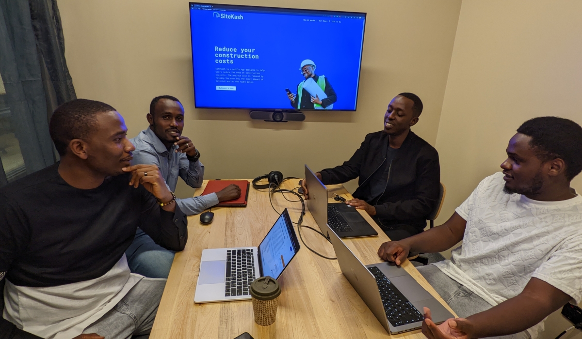 Some of the SiteKash team at their offices in Kigali. Photos/Courtesy