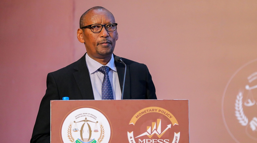 John Rwangombwa, Central Bank Governor, delivers remarks during the presentation of Monetary Policy and Financial Stability Statement in Kigali on September 22. / Photos: Dan Nsengiyumva