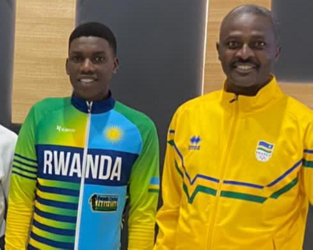 Team Rwanda rider Emmanuel Iradukunda and his coach Felix Sempoma  before the competition. Iradukunda has pulled out of the Road World Championships taking place in Wollongong, Australia, where he is hospitalized due to severe cold weather.