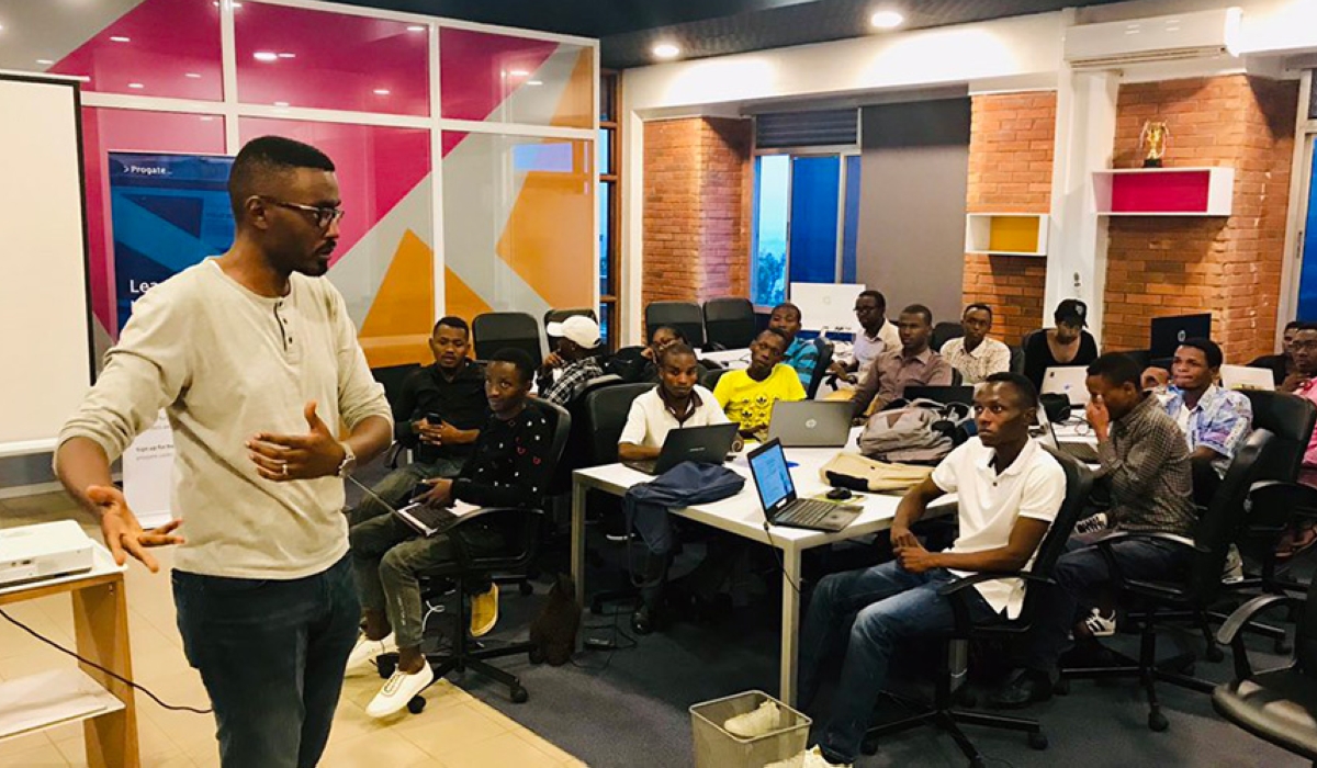 A past training session on how to run a tech startup in Kigali. / File