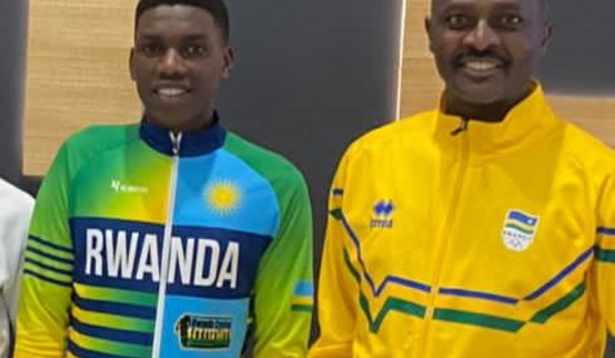 Team Rwanda rider Emmanuel Iradukunda and his coach Felix Sempoma  before the competition. Iradukunda has pulled out of the Road World Championships taking place in Wollongong, Australia, where he is hospitalized due to severe cold weather.