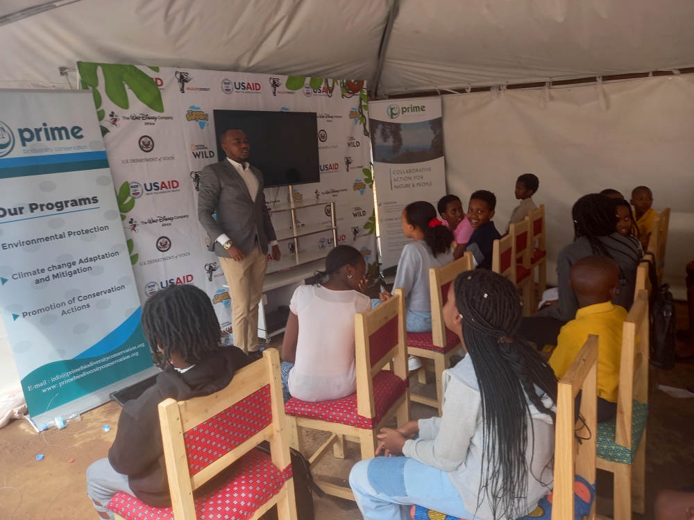 After the screening, the children had an interactive session on conservation and environmental protection. / Courtesy