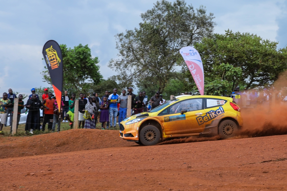 Kenyan driver Karan Patel’s car during the competition in Bugesera District on Sunday, September 25. / Photos: Dan Nsengiyumva