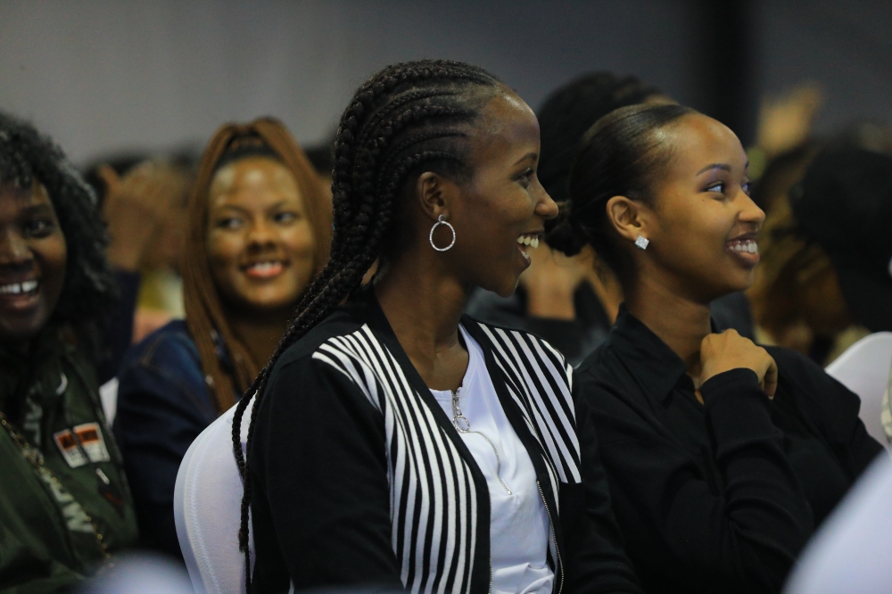 Attendees look so surprised to see how Anne Kansiime thrills the audience after 5 years in Kigali