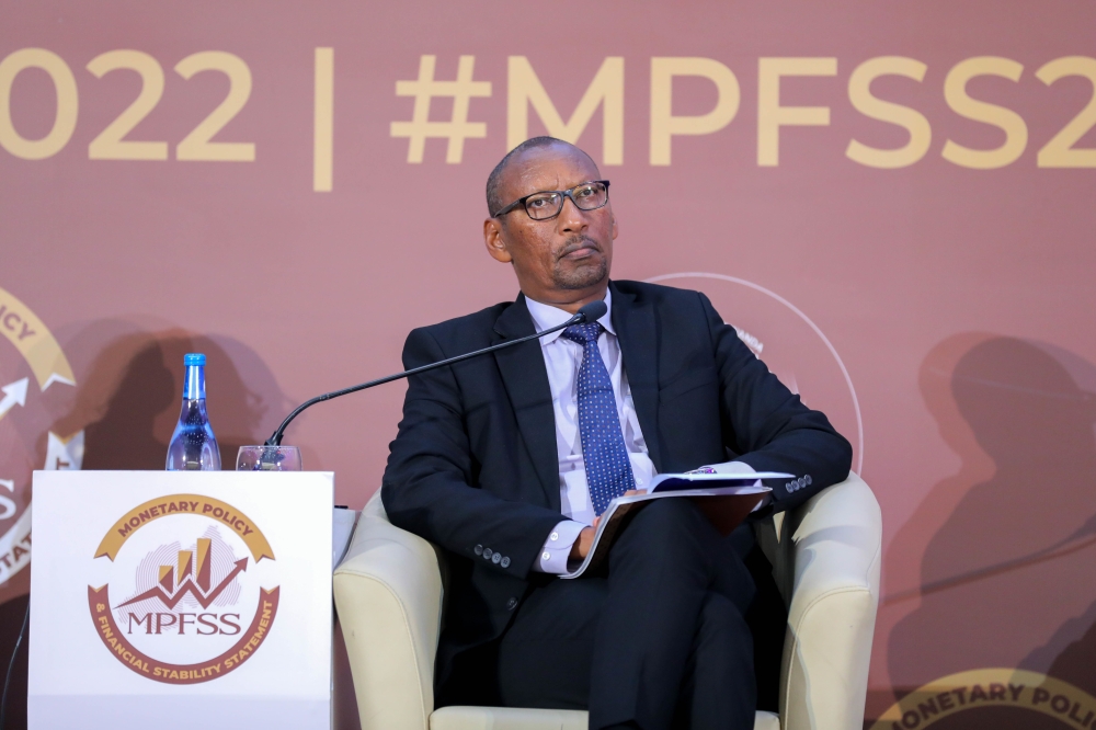 Central Bank Governor, John Rwangombwa, speaks during the presentation of the Monetary Policy and Financial Stability Statement in Kigali, on September 22. Photo: Dan Nsengiyumva.