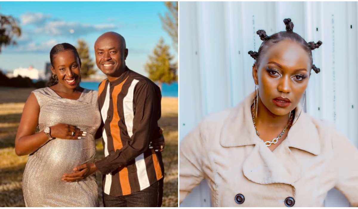 L-R: Patient Bizimana and wife welcomes a baby boy last week; rapper Oda Paccy announced her comeback with a new song. / Net photos