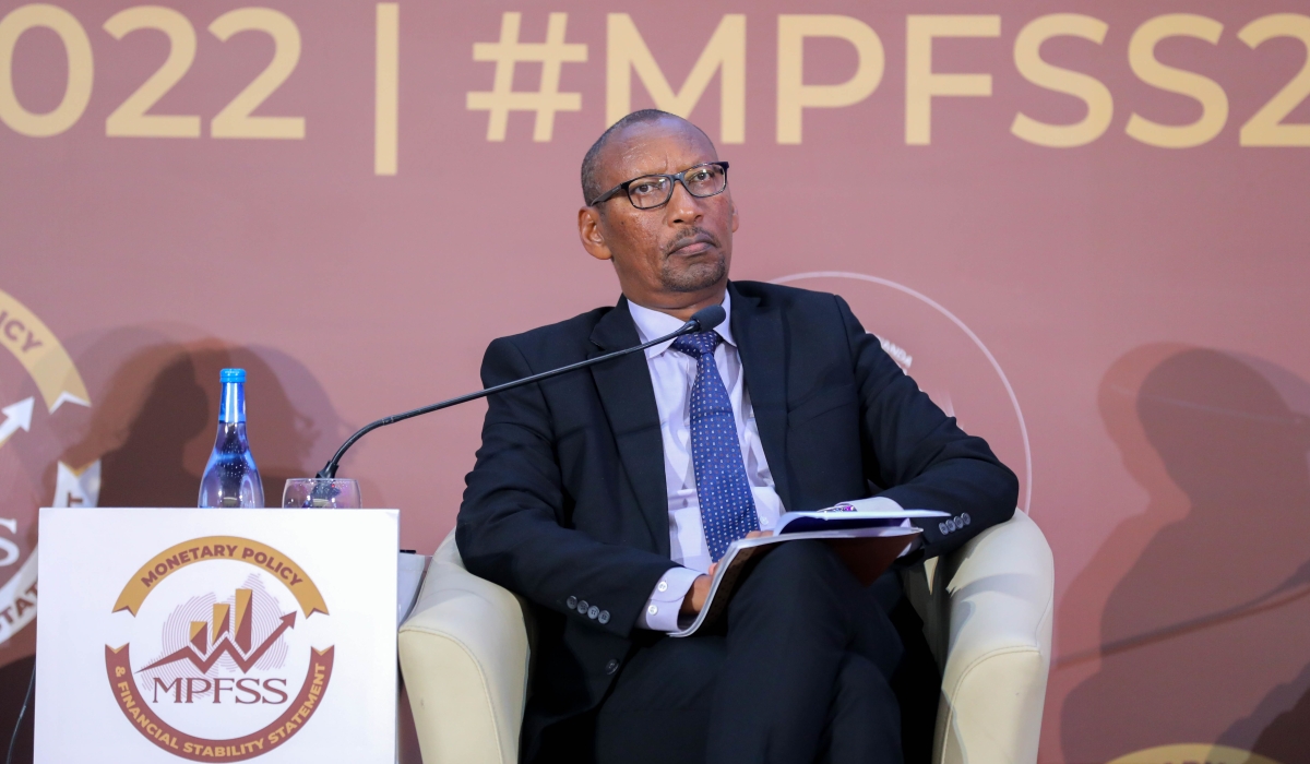 Central Bank Governor, John Rwangombwa, speaks during the presentation of the Monetary Policy and Financial Stability Statement in Kigali, on September 22. Photo: Dan Nsengiyumva.