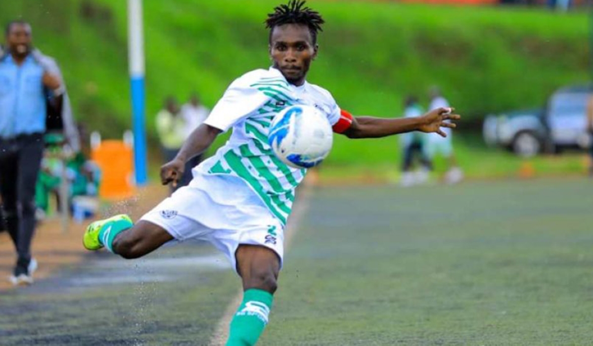 SC Kiyovu skipper Ally Serumogo during the game at Mumena stadium. The Captain has challenged the team to repeat last year’s title challenge this season. File