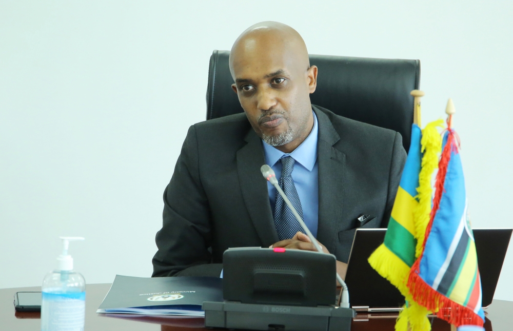 Emmanuel Ugirashebuja, Minister for Justice and Attorney General, on September 23. / Photo by Craish Bahizi