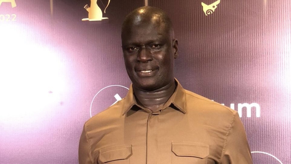 Amadou Gallo Fall, President of the Basketball Africa League with the award after being awarded among this year’s nominees of GUBA awards.Courtesy