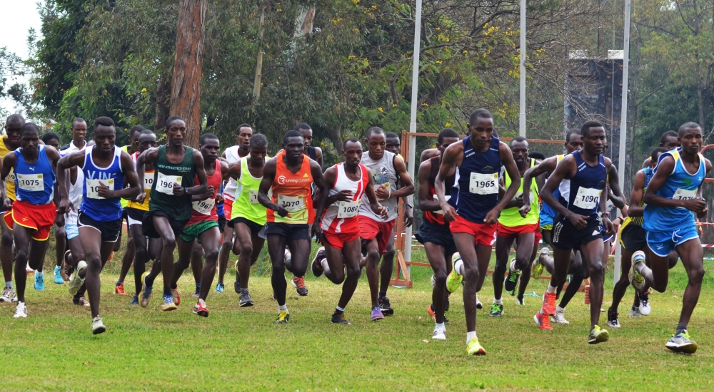 Athletes compete in a cross country race in the past. Sam Ngendahima. Over 1200 athletes from
across the country are expected to take part in the second edition of Huye Half Marathon slated for Sunday, October 9. Photo: File.