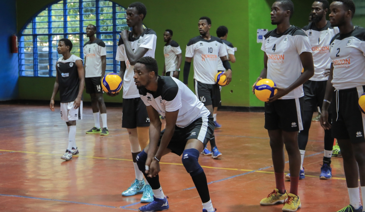 APR men volleyball club during a training session. The army side&#039;s men and women volleyball clubs will take part in the Nyerere volleyball tournament slated for October 10 to 14 in Arusha, Tanzania. Courtesy