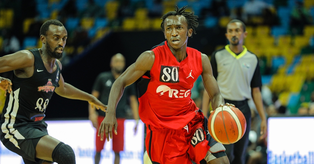 REG basketball point guard Jean Jacques Wilson Nshobozwabyosenumukiza during a past match at Kigali Arena. The 23-year-old has signed a contract to join APR BBC. Photo: Dan Nsengiyumva.