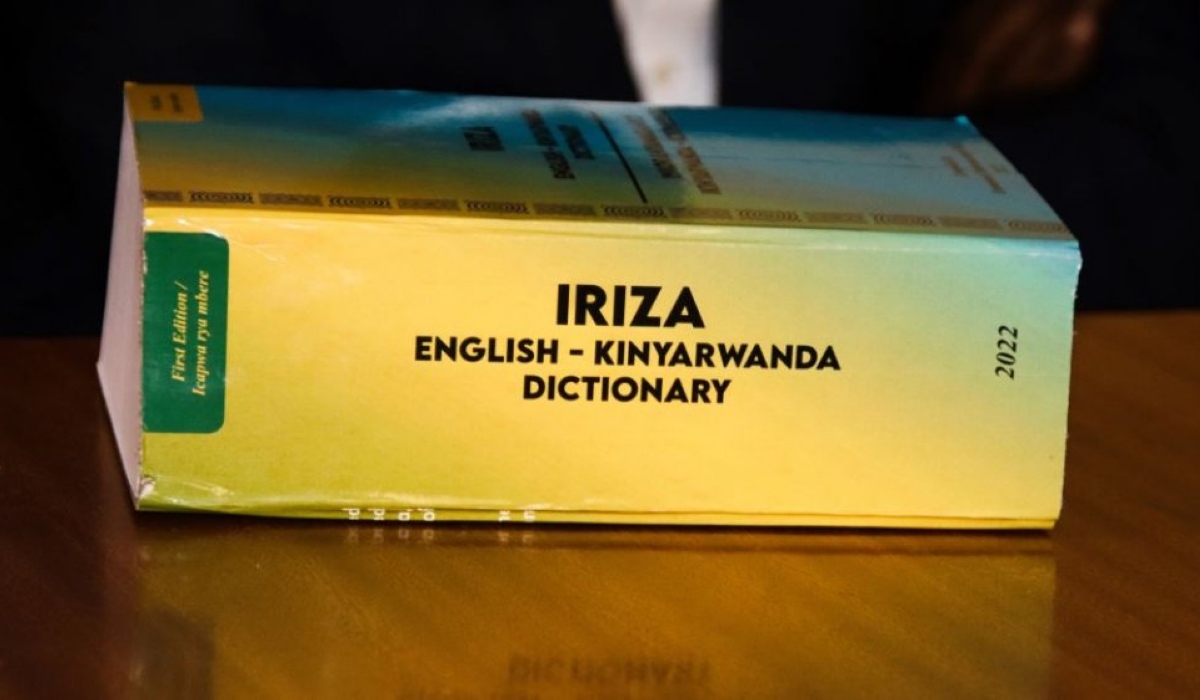 The newly launched English -Kinyarwanda dictionary by  Emmanuel Habumuremyi. Courtesy
